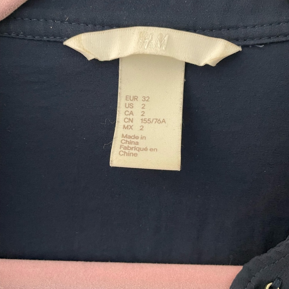 H&M, Size 2, Navy - Picture 2 of 2